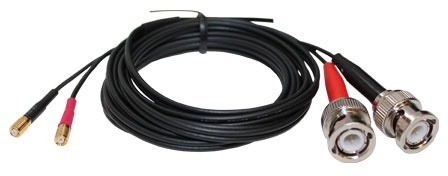 Waygate Krautkramer C-014 Ultrasonic Flaw Probe Cable, Dual Mini Microdot to Dual BNC, 6 ft