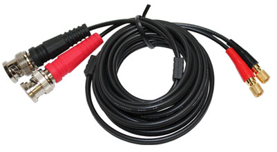 Waygate Krautkramer C-024 Ultrasonic Flaw Probe Cable, Dual Microdot to Dual BNC, 6 ft