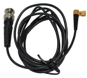 Waygate Krautkramer C-033 RG174 Ultrasonic Flaw Probe Cable, Right Angle Microdot to BNC, 6 ft