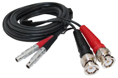 Waygate Krautkramer C-066 SEKX Ultrasonic Flaw Probe Cable, Dual BNC to Lemo-00, 6 ft