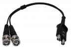 Waygate Krautkramer Lemo 00 Female Double Plug to Dual BNC Adapter