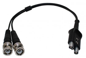Waygate Krautkramer Lemo 00 Female Double Plug to Dual BNC Adapter