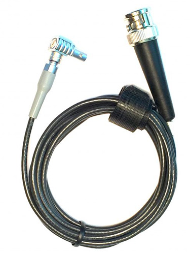 Waygate Krautkramer CBL-822 RG174 Ultrasonic Cable, Right Angle Lemo 00 to BNC Cable, 6 ft