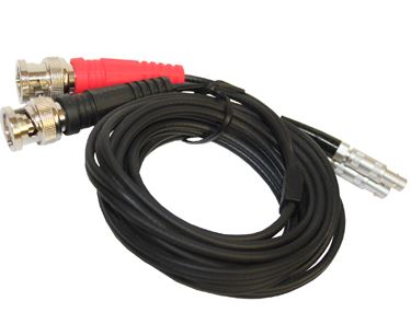 Berg Ultrasonic Probe Cable, Dual BNC to Dual Lemo 00 Straight, 6 ft