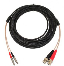 Waygate Panametrics Ultrasonic Probe Cable, Dual Lemo 00 Straight to Dual BNC, 20 ft