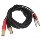 Berg Ultrasonic Probe Cable Adapter, Dual Lemo 00 Straight to Dual BNC Male, 6 ft