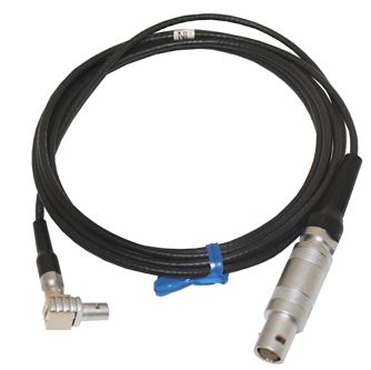 Waygate Krautkramer Ultrasonic Probe Cable, Single Lemo 01 Straight to Single Lemo 00 Right Angle