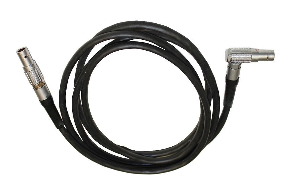 Waygate Krautkramer MIC II MIC 250 Probe Cable, Straight and Right Angle Lemo-1 Connectors, 5 Feet