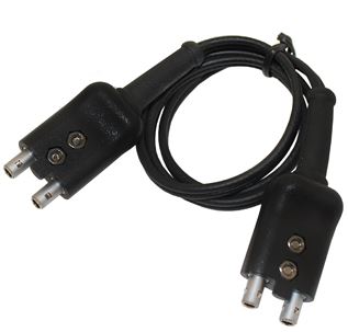 Waygate Krautkramer KBA533 Ultrasonic Probe Cable, Lemo 00 Double Plug, 2 ft