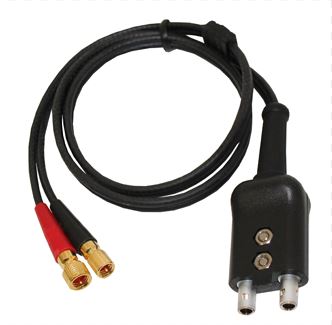 Waygate Krautkramer KBA532 Ultrasonic Probe Cable, Lemo 00 Double Plug to Dual Microdot, 2 ft