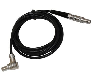 Waygate Krautkramer Ultrasonic Probe Cable, Lemo 00 Straight to Lemo 00 Right Angle, 4 ft