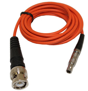 Berg Orange Quality RG174 Ultrasonic Flaw Cable, Lemo 00 to BNC, 4 ft