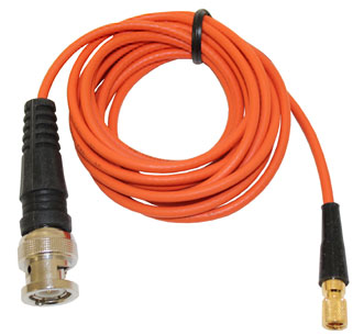Berg Orange Quality RG174 Ultrasonic Flaw Cable, BNC to Microdot, 6 ft