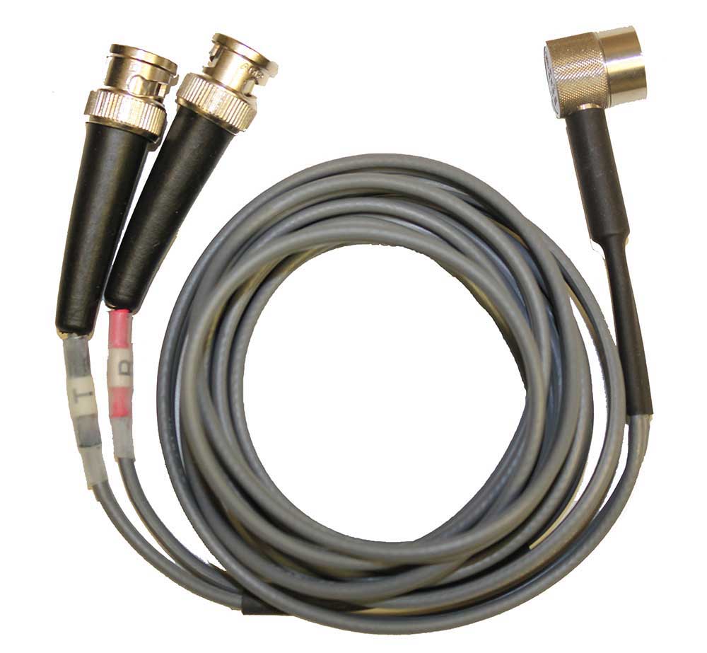 Waygate Technologies FH2E-WR Wear Resistant Fingertip Probe, Potted Cable, Dual BNC Connector, 6 ft