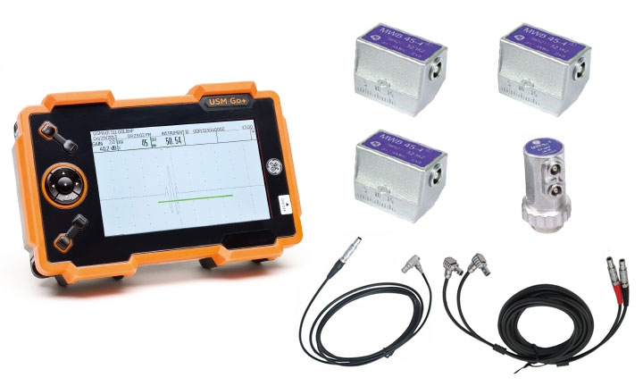 Waygate Krautkramer USM Go+ Ultrasonic Flaw Detector ASME Weld Kit