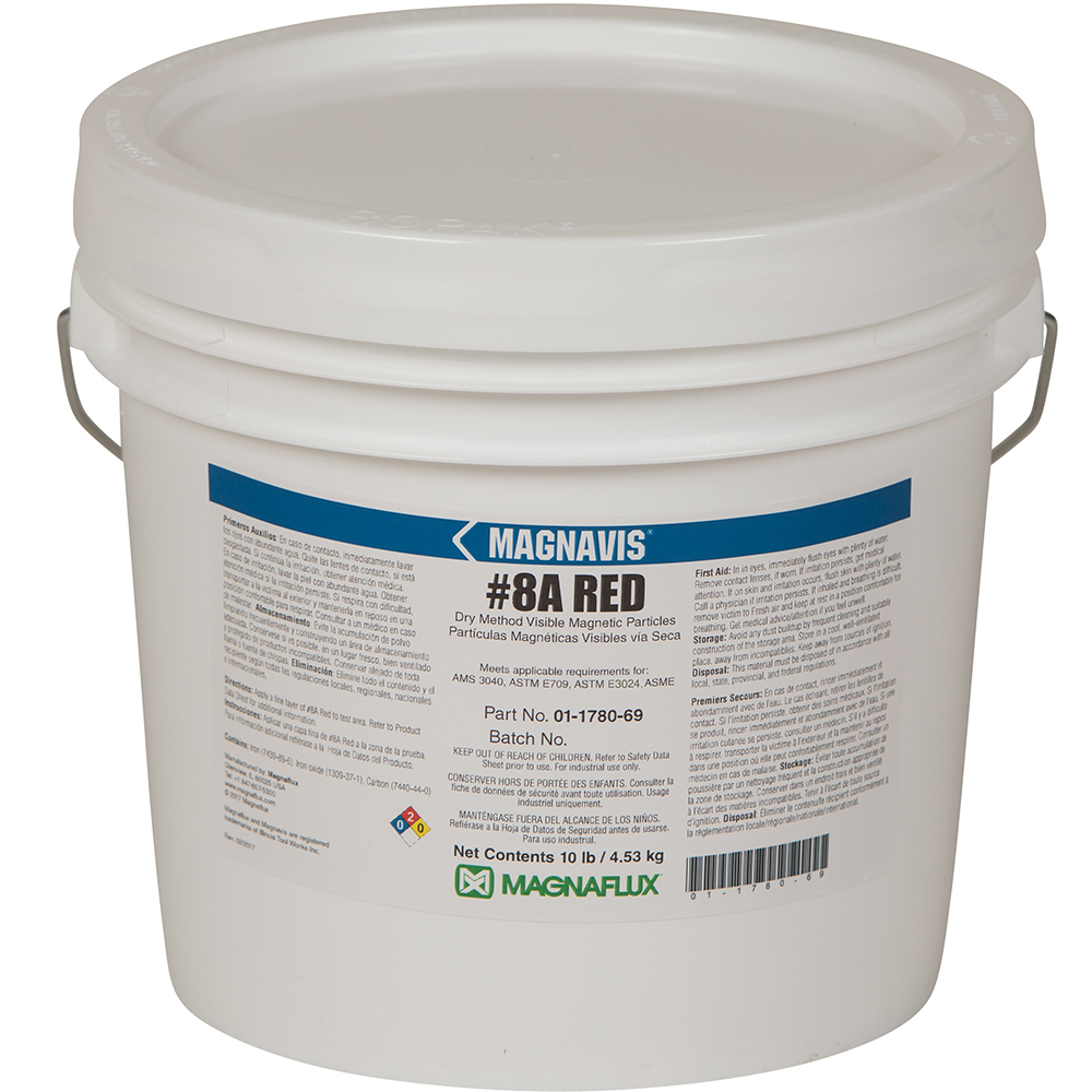 MagnaFlux Magnavis Dry Method Non-Fluorescent Magnetic Powders - #8A Red