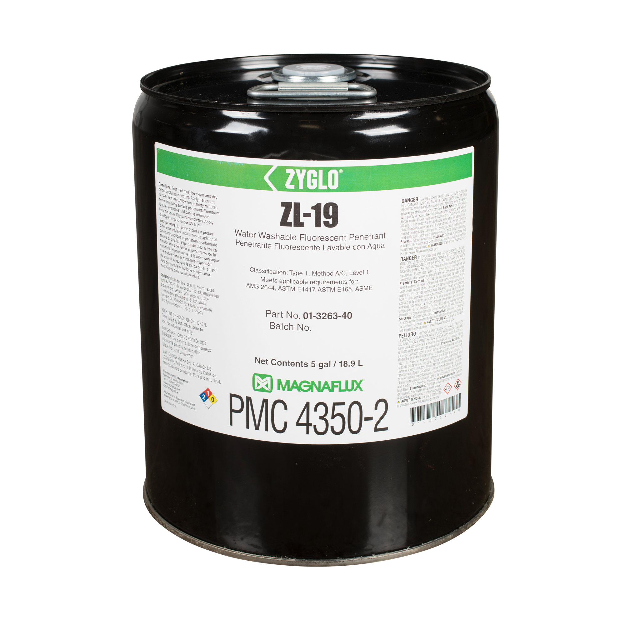 MagnaFlux Zyglo ZL-19 Level 1 Water Washable Fluorescent Penetrant
