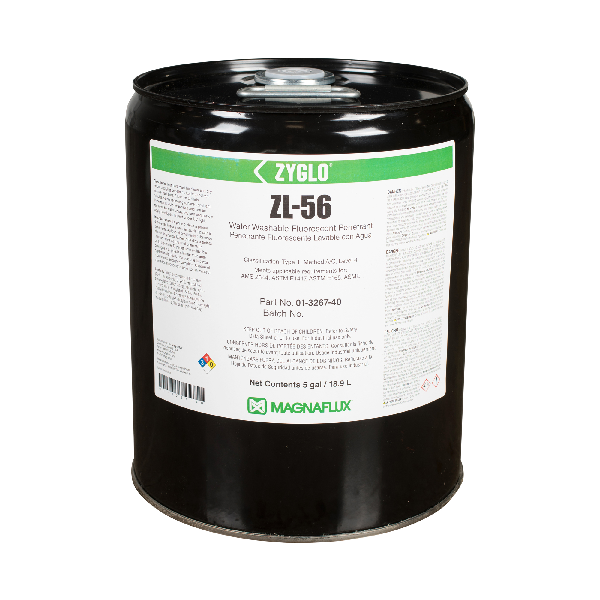 MagnaFlux Zyglo ZL-56 Level 4 Water Washable Fluorescent Penetrant
