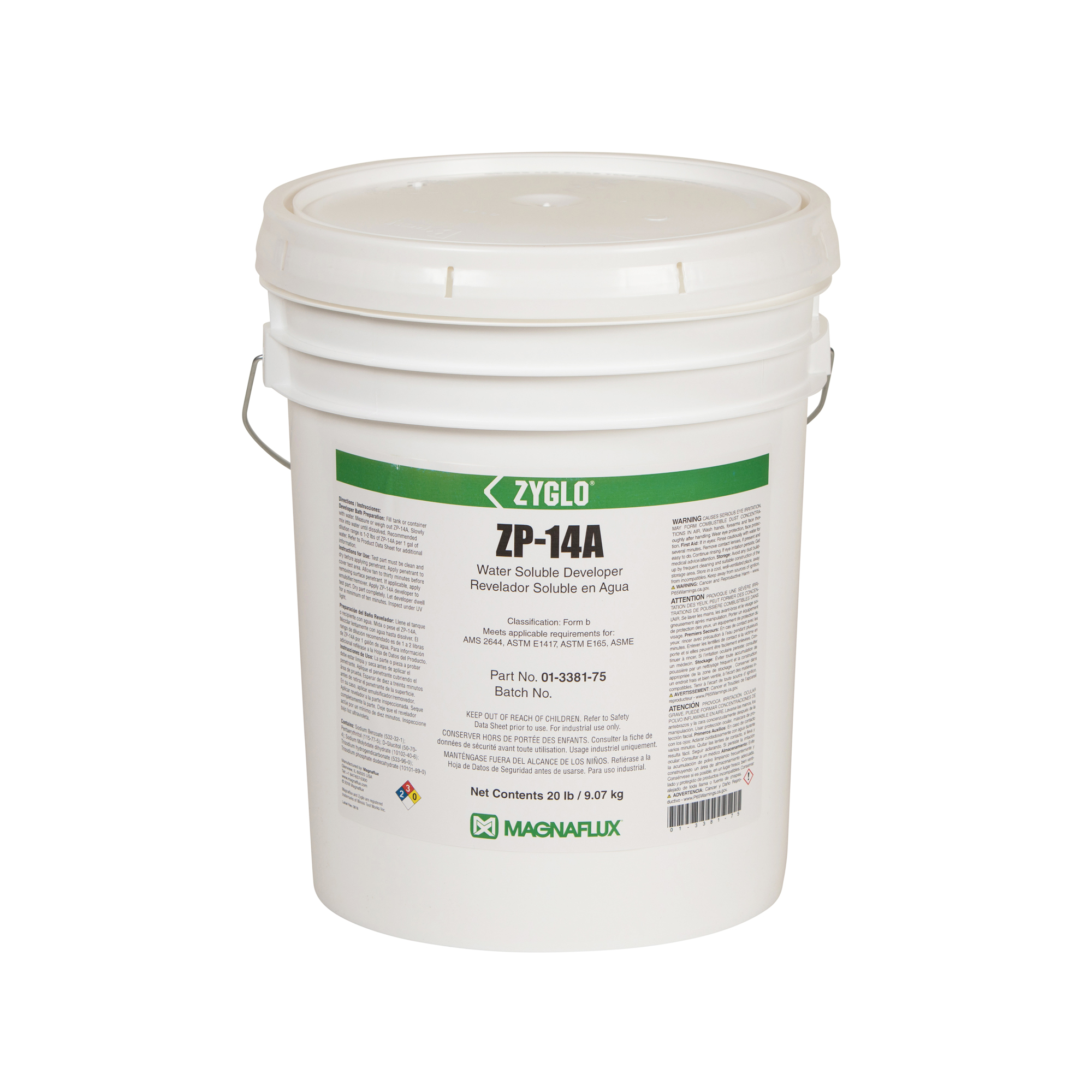 MagnaFlux Zyglo ZP-14A Water Soluble Developer