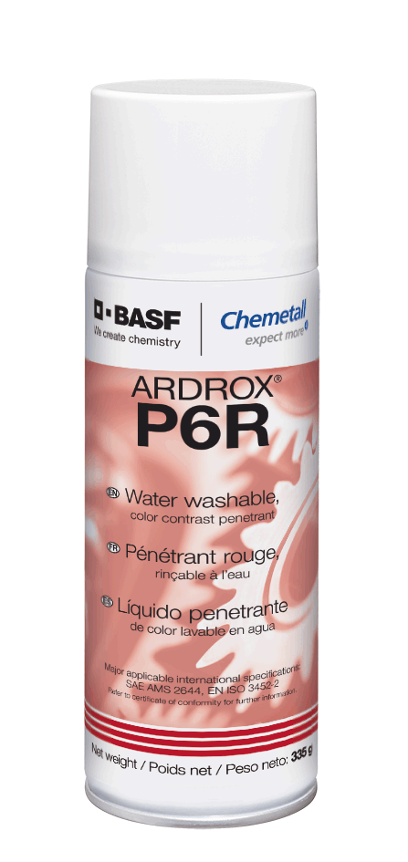 Chemetall Ardrox P6R Water Washable & Solvent Removable Red Dye Penetrant
