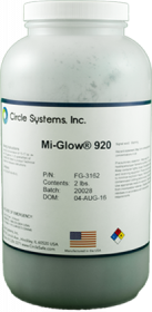 Circle Systems Mi-Glow 920 Fluorescent particles, 2lb. Jar