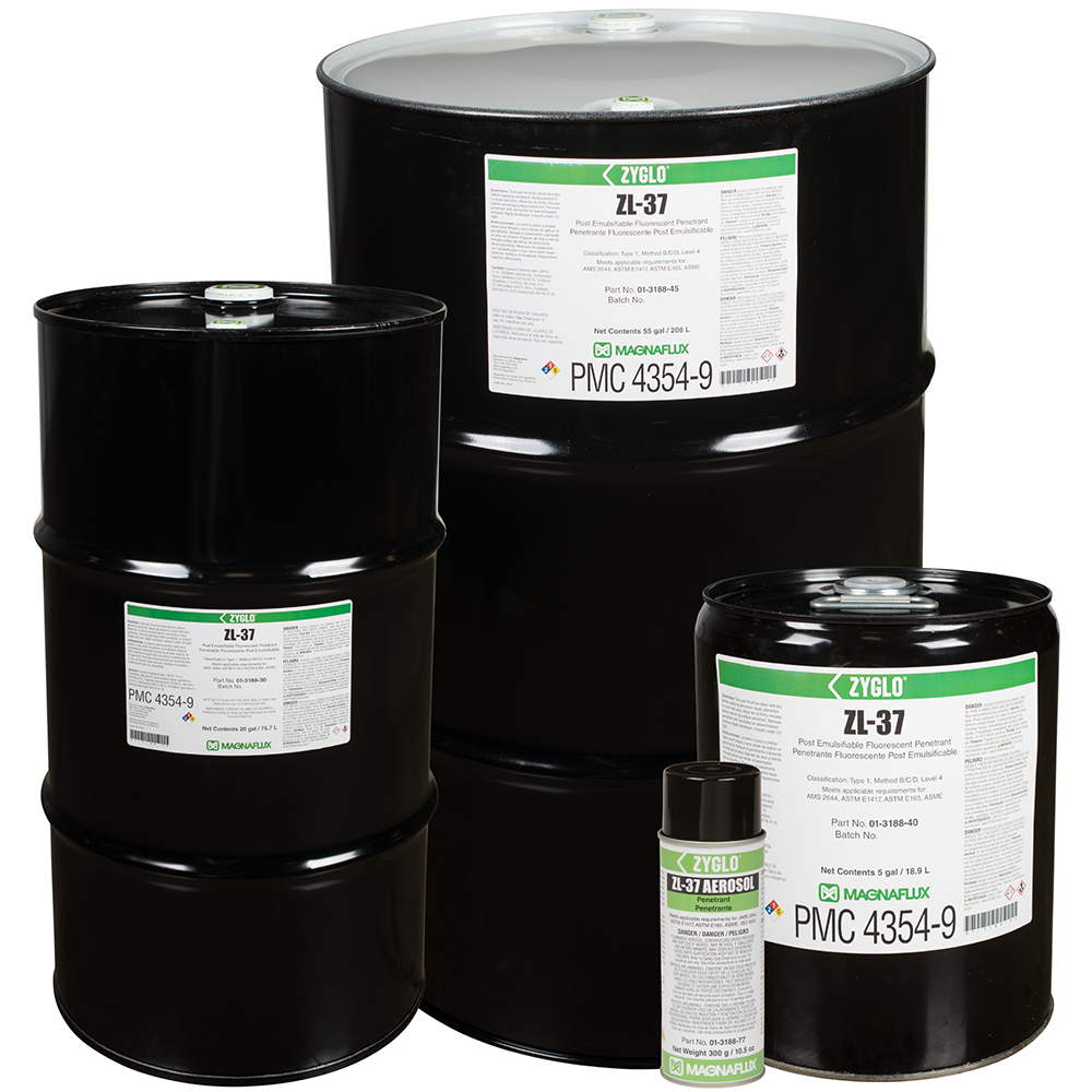 Magnaflux Zyglo ZL-37 Post Emulsifiable Fluorescent Penetrant