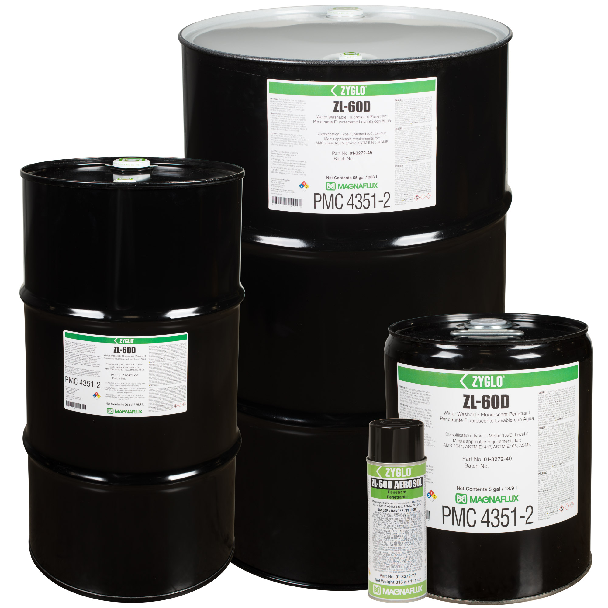 Magnaflux Zyglo ZL-60D Water Washable Fluorescent Penetrant