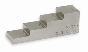 Waygate Krautkramer 4-Step Block Inch 1018 Steel