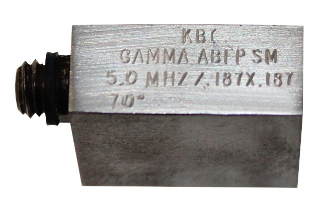 GE Inspection Technologies (Krautkramer) 5 MHz ABFP Angle Beam Probe, 0.187” Dia.
