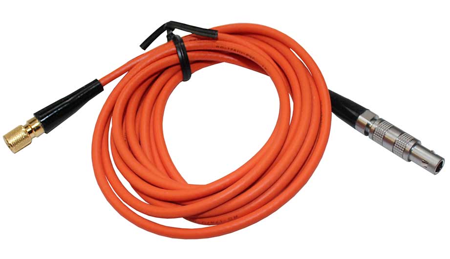 Berg Orange Quality RG174 Ultrasonic Flaw Cable, Lemo 00 to Microdot, 6 ft