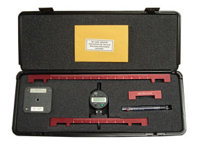 Exacto Pit Depth Gauge Digital Kit with 360 Degree Rolling Base