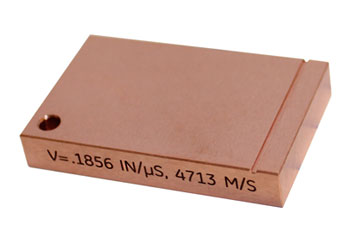 Waygate Krautkramer Copper Topcoat Calibration Block