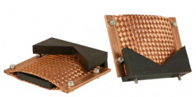 Gould-Bass Braided Copper Pads with V-Block Pad Holders, 5 x 7 Inch