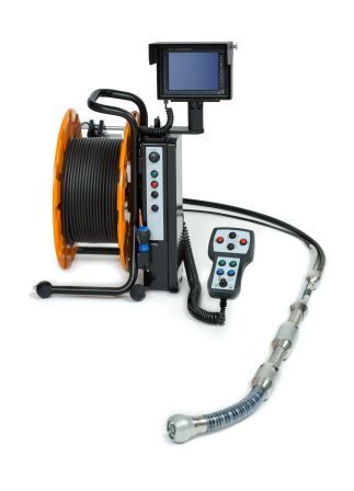 Ritec RiFlexioHD color-TV-camera with turn-off module for pipes