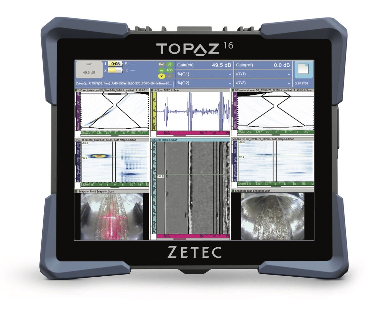 Zetec Topaz16 Portable 16 Channel Phased Array UT Instrument